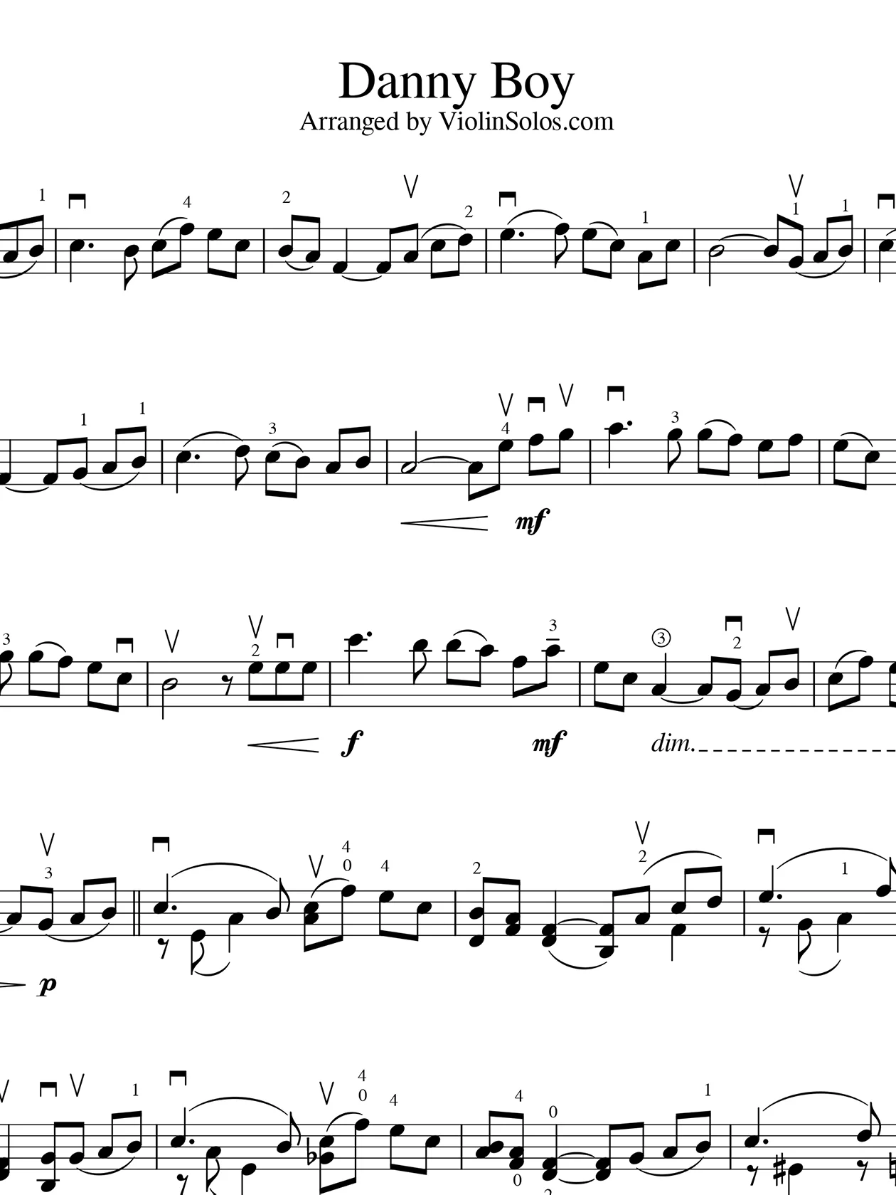 Danny Boy - Viola — ViolinSolos.com